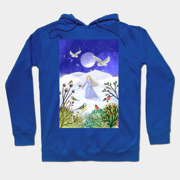 winter birds Hoodie by Salty Siren Studios